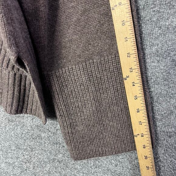 New L'ACADEMIE Corrina V Neck Wool Sweater in Umber Brown Size XL - Picture 6 of 10